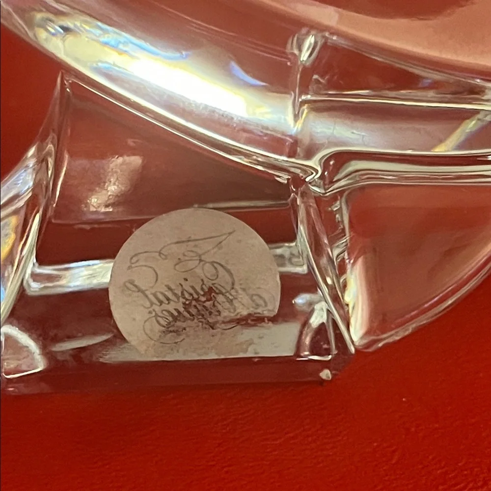 Vintage Cristal D Arques France Crystal Dolphin Figurine 7.75”L